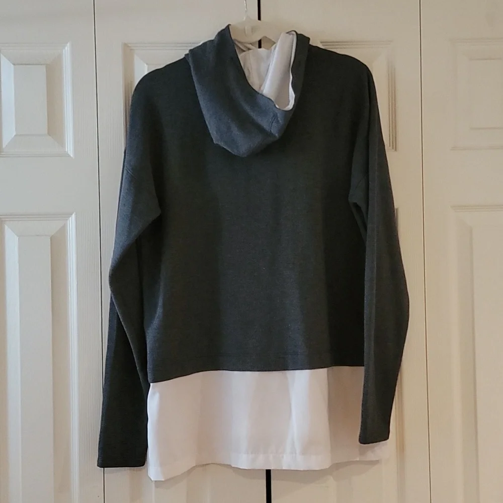 CALIA by Carrie Underwood women's size L long sleeve gray cowlneck  top - Picture 6 of 12
